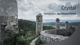  Presentation with castle - Beautiful presentation featuring medival - walls of spis castle backdrop and a light gray colored foreground