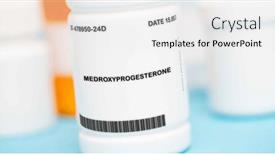  Presentation with endometriosis - Presentation design consisting of medroxyprogesterone-is-a-hormone-medication background and a white colored foreground
