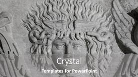  Presentation with medusa - Cool new slides with medusa-face-sculpture-head-portrait backdrop and a gray colored foreground