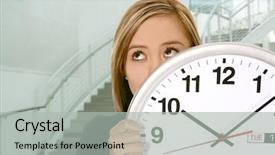  Presentation with pressure washing business proposal pre - Cool new presentation theme with meekness - pretty business woman hiding behind backdrop and a  colored foreground