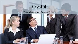  Presentation with employees - Amazing PPT layouts having meet ceo - young employees in an office backdrop and a  colored foreground