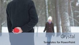  Presentation with park - Cool new PPT layouts with meet-guy-and-girl backdrop and a light blue colored foreground