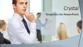  Presentation with audit business compliance concept - Audience pleasing PPT layouts consisting of meeting - business office people concept backdrop and a soft green colored foreground