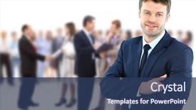  Presentation with team group - Cool new slide set with vintage toned picture of palms silhouettes against sunrise backdrop and a  colored foreground.