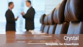  Presentation with room - Amazing slide deck having meeting - side view of two blurred backdrop and a violet colored foreground