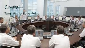  Presentation with office room - Cool new presentation theme with cloning group businessman clones - meeting and discussion briefing business backdrop and a lemonade colored foreground