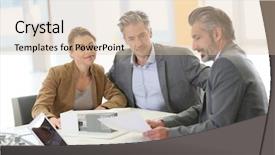  Presentation with planner - Beautiful PPT layouts featuring meeting architect for construction project backdrop and a lemonade colored foreground