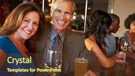  Presentation with unhealthy gas drink - PPT theme having meeting bars - mature couple enjoying drink background and a tawny brown colored foreground