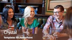  Presentation with wireless communication concept - Amazing theme having meeting bars - people leisure friendship and communication backdrop and a tawny brown colored foreground