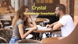  Presentation with love coffee cappuccino coffee - Slide deck consisting of meeting date - beautiful loving couple sitting background and a tawny brown colored foreground