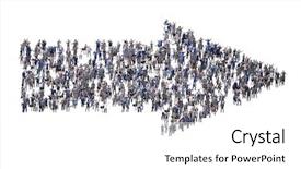  Presentation with meeting - Presentation with townhall meeting - arrow made of various business background and a white colored foreground