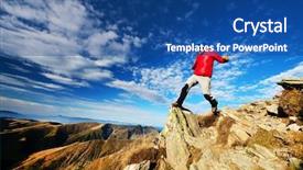  Presentation with god - PPT layouts having meeting god - alpine trekking in the transylvanian background and a  colored foreground