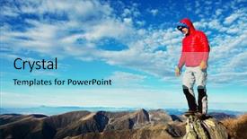  Presentation with god - Beautiful presentation featuring meeting god - alpine trekking in the transylvanian backdrop and a  colored foreground