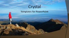  Presentation with god - Presentation having meeting god - freedom in the mountains background and a  colored foreground