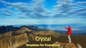  Presentation with god - PPT layouts consisting of meeting god - man on the top background and a  colored foreground