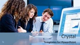  Presentation with board meeting - Audience pleasing PPT layouts consisting of meeting in board room graph backdrop and a light blue colored foreground