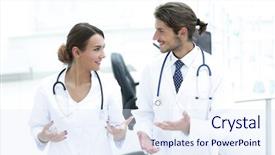  Presentation with hospital - Amazing presentation having meeting in hospital reception area backdrop and a sky blue colored foreground