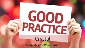  Presentation with good - Cool new presentation with professional standards teaching - good practice card with colorful backdrop and a coral colored foreground