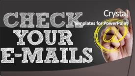  Presentation with writing - PPT theme enhanced with meeting request - hand writing the text check background and a dark gray colored foreground