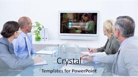  Presentation with login - Presentation theme with meeting slide - business team looking at time background and a light blue colored foreground