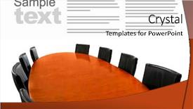 Presentation with meeting table - Cool new slides with meeting table isolated backdrop and a white colored foreground