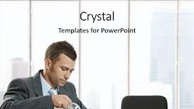  Presentation with water jug - PPT layouts featuring meeting table pouring water background and a white colored foreground