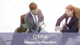  Presentation with meeting - Colorful slides enhanced with meeting to discuss the situation backdrop and a gray colored foreground