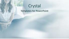  Presentation with meeting - Cool new presentation theme with advising - smiling young couple in meeting backdrop and a sky blue colored foreground