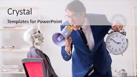  Presentation with skeletons - Colorful presentation theme enhanced with meeting with boss and skeletons backdrop and a white colored foreground
