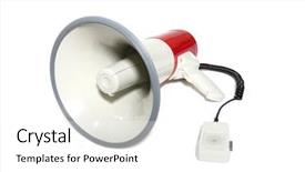  Presentation with isolated paw prints over white - PPT layouts having mega - isolated megaphone over white background and a white colored foreground