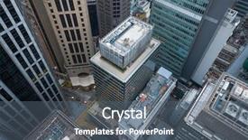  Presentation with hong kong china - PPT layouts consisting of mega - skyscrapers and tall buildings background and a gray colored foreground