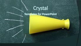  Presentation with restaurant menu black board chalkboard - Beautiful slide deck featuring mega phone on the black backdrop and a ocean colored foreground