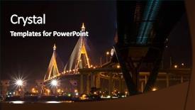  Presentation with dusk - Cool new theme with mega projects - industrial ring bridge shines backdrop and a black colored foreground