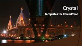  Presentation with milvian bridge - Amazing theme having mega sling bridge at bangkok backdrop and a black colored foreground