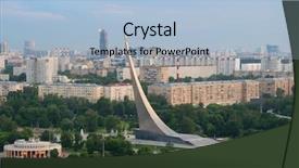  Presentation with earth from space - Colorful PPT layouts enhanced with megalopolis panorama with obelisk conquerors backdrop and a light blue colored foreground