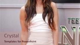  Presentation with ninja - Presentation with megan-fox-at-the-los background and a  colored foreground