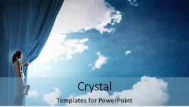  Presentation with curtain - Slide deck having  background and a  colored foreground