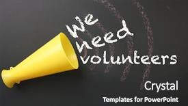  Presentation with blackboard - Amazing theme having speech wave - megaphone with message we need backdrop and a dark gray colored foreground