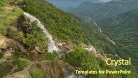  Presentation with waterfalls - Amazing PPT theme having meghalaya north-east india backdrop and a tawny brown colored foreground