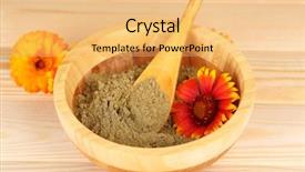  Presentation with mehandi - Presentation theme enhanced with mehandi - dry henna powder in bowl background and a yellow colored foreground