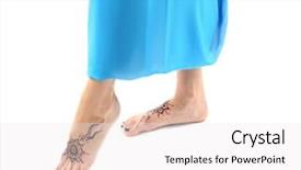  Presentation with henna tattoo - Presentation theme consisting of mehensdi - female legs with henna tattoo background and a white colored foreground