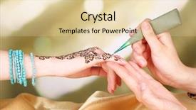  Presentation with process - Colorful PPT layouts enhanced with mehensdi - process of applying mehndi backdrop and a lemonade colored foreground