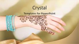  Presentation with sewing process close up - PPT layouts featuring mehensdi - process of applying mehndi background and a lemonade colored foreground