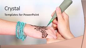  Presentation with sewing process close up - Slides featuring shipping - cable-stayed bridge across daugava river background and a ocean colored foreground.