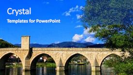  Presentation with masonry - Audience pleasing slide deck consisting of mehmed pasa sokolovic bridge backdrop and a cobalt blue colored foreground