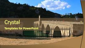  Presentation with masonry - Audience pleasing PPT layouts consisting of mehmed pasa sokolovic bridge backdrop and a tawny brown colored foreground