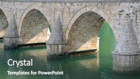  Presentation with bridge - Cool new theme with mehmed pasha sokolovic bridge xvi century historic bridge over drina river in visegrad bosnia and herzegovina backdrop and a tawny brown colored foreground