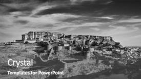  Presentation with jodhpur - PPT layouts with mehrangarh fort and padamsar talab and ranisar talab lakes jodhpur rajasthan india black and white background and a gray colored foreground