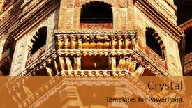  Presentation with india fort - Amazing slide set having mehrangarh-fort-in-jodhpur-rjasthan backdrop and a gold colored foreground