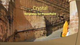  Presentation with india fort - Cool new theme with mehrangarh-fort-in-jodhpur-rjasthan backdrop and a tawny brown colored foreground